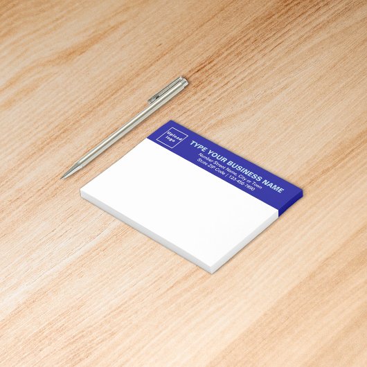 Post-it® En-tête bleu de rectangle de marque commerciale