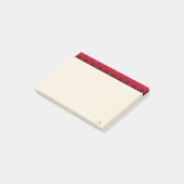 Post-it® En-tête bordeaux sur beige (Incliné)