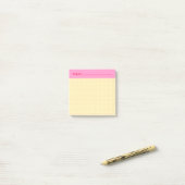 Post-it® En-tête de sujet de grille dessinée à la main mini (Sur un bureau)