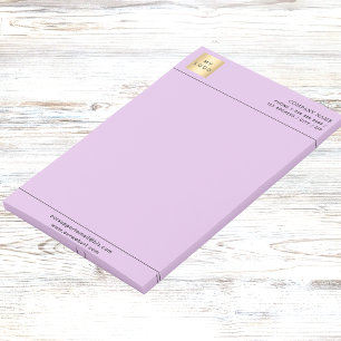 Post-it® En-tête du logo de l'entreprise violet de lavande