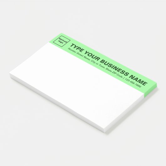 Post-it® En-tête vert clair de grande marque commerciale (Incliné)