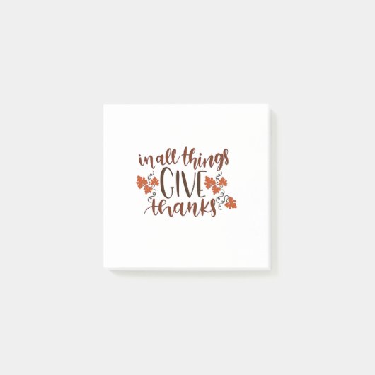 Post-it® En Tout, Remerciez le Citrouille de Thanksgiving (Devant)