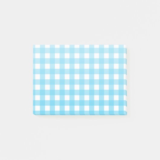 Post-it® En vichy bleu cérusé clair (Devant)
