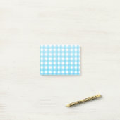 Post-it® En vichy bleu cérusé clair (Sur un bureau)