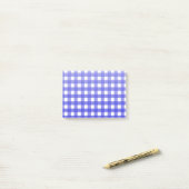 Post-it® En vichy bleu royal (Sur un bureau)