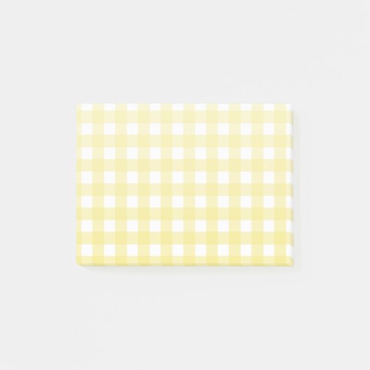 Post-it® En vichy jaune pâle et blanc (Devant)