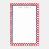 Post-it® En vichy rouge avec bordure bleue (Devant)