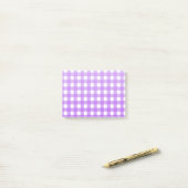 Post-it® En vichy violet brillant (Sur un bureau)