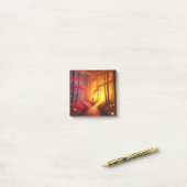 Post-it® Enchanted Crossroads - Vibrant Autumn Forest Art P (Sur un bureau)