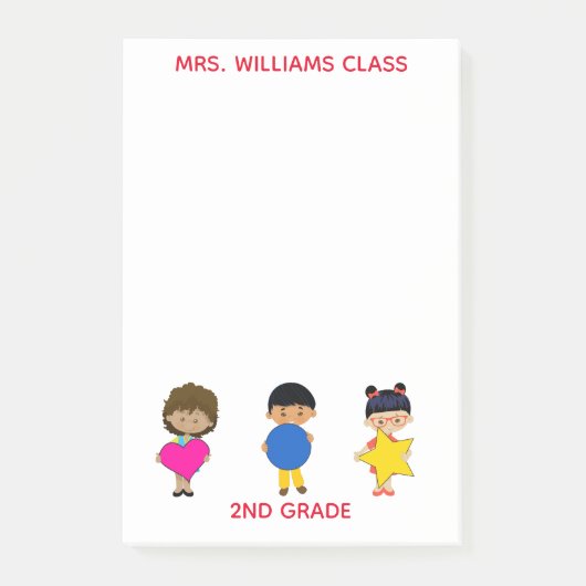 Post-it® Enfants aux formes colorées (Devant)