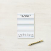 Post-it® Enfants de l'école mignonne après son (Sur un bureau)