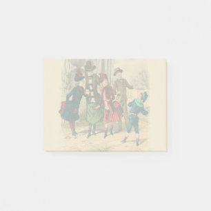 Post-it® Enfants victoriens antiques jouant au ballon Hiver
