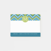 Post-it® Énorme Motif Chevron brillant avec Monogramme pers (Devant)