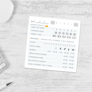 Post-it® Enregistrement quotidien d'auto-soins TDAH Neurodi