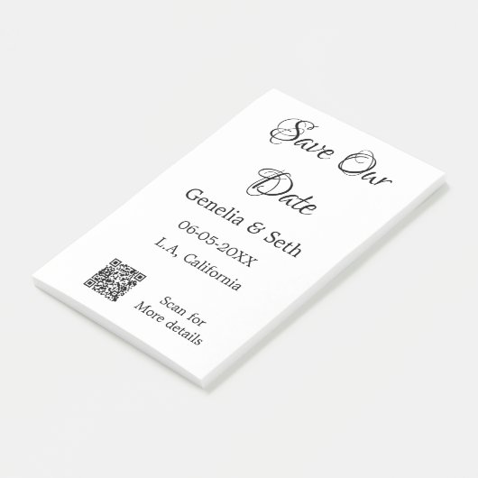 Post-it® Enregistrer la date simple minimum détails du code (Incliné)