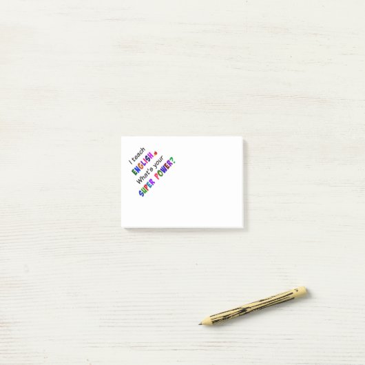 Post-it® Enseignant anglais (Sur un bureau)