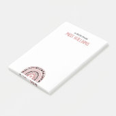 Post-it® Enseignant Boho Empreinte de léopard arc-en-ciel (Incliné)