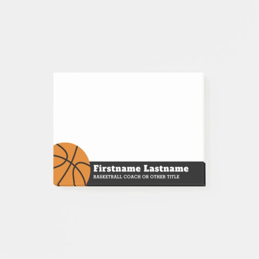 Post-it® Enseignant de basket-ball ou d'éducation physique (Devant)