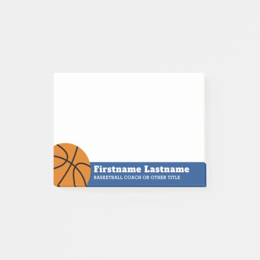 Post-it® Enseignant de basket-ball ou d'éducation physique (Devant)