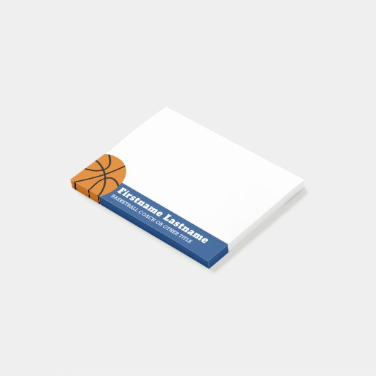 Post-it® Enseignant de basket-ball ou d'éducation physique (Incliné)