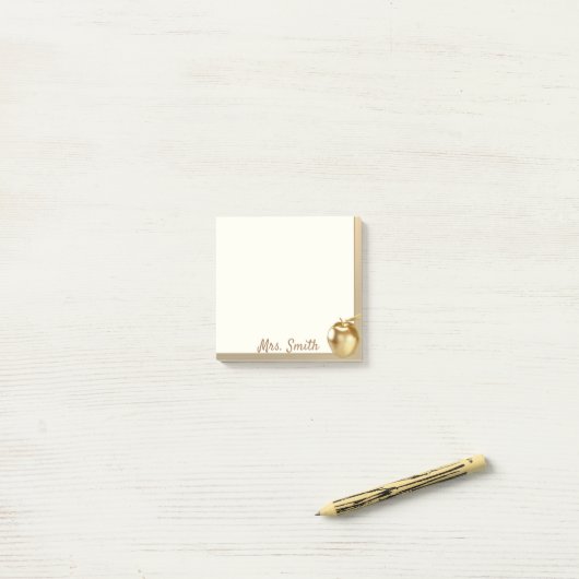 Post-it® Enseignant de la Pomme dorée (Sur un bureau)