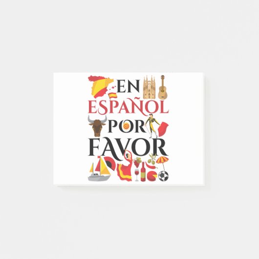 Post-it® Enseignant espagnol en espanol pour favoriser (Devant)