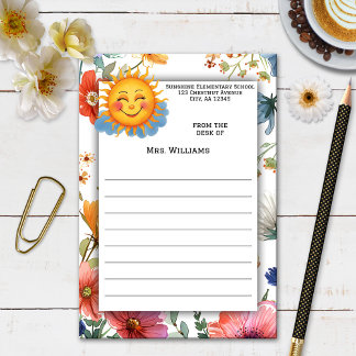 Post-it® Enseignant Fleur sauvage Sunshine Watercolor