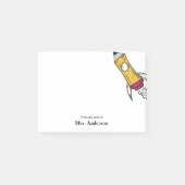 Post-it® Enseignant Pencil Spatiale Rocket School (Devant)