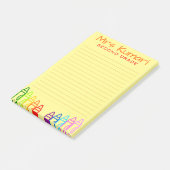 Post-it® Enseignant personnalisé Crayon Design Linked (Incliné)