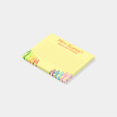 Post-it® Enseignant personnalisé Crayon Design Linked (Incliné)