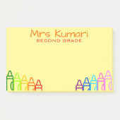 Post-it® Enseignant personnalisé Crayon Design Post-It Note (Devant)