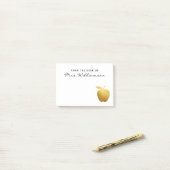 Post-it® Enseignant personnalisé Faux Golden Apple Classy (Sur un bureau)