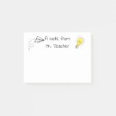 Post-it® ENSEIGNANT POST IT NOTE PERSONNALISÉ avion en papi (Devant)