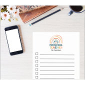 Post-it® Enseignant préscolaire couleurs rétro boho arc-en-