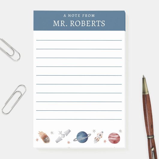 Post-it® Enseignant scientifique de l'espace et des planète