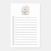 Post-it® Enseignant spécial couleurs rétro boho rainbo (Devant)