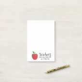 Post-it® Enseignants dit une pomme rouge plante semences (Sur un bureau)