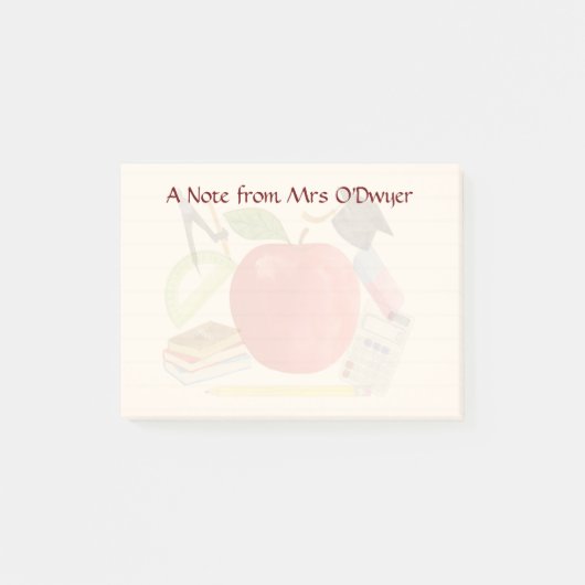 Post-it® Enseignants note professeur du carnet d'appréciati (Devant)