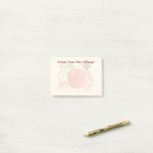 Post-it® Enseignants note professeur du carnet d'appréciati (Sur un bureau)