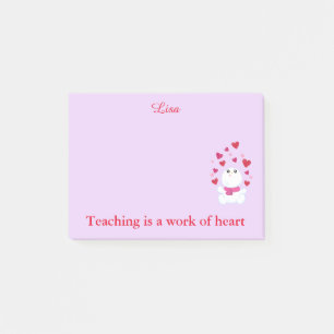 Post-it® Enseignement de cœurs roses