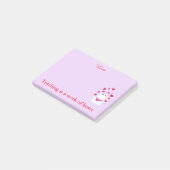 Post-it® Enseignement de cœurs roses (Incliné)