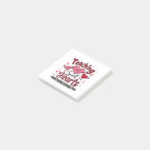 Post-it® Enseigner les Coeurs Doux Funny Enseignant de Vale (Incliné)