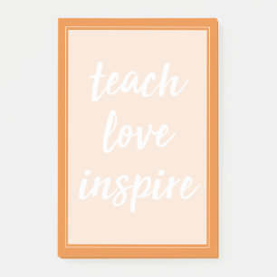 Post-it® Enseignez l'amour inspirent   expression inspirée