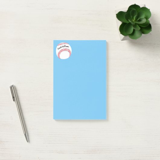 Post-it® Entraîneur de baseball Ajouter le nom 4x6 (Bureau)