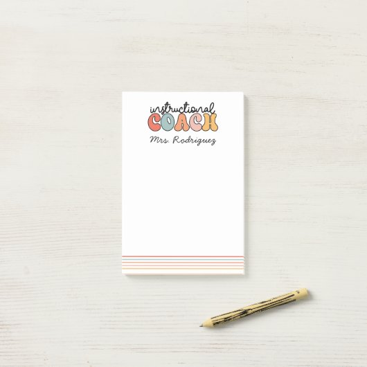 Post-it® Entraîneur d'instruction rétro personnalisé (Sur un bureau)