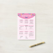 Post-it® Entreprise de babysitting | Note d'information de (Sur un bureau)