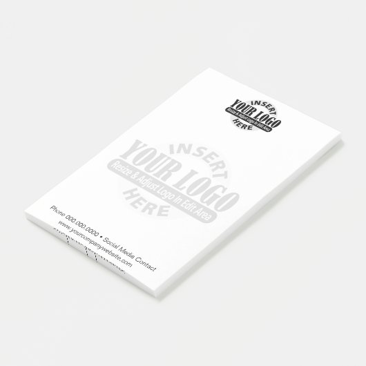 Post-it® Entreprise de base avec logo WATERMARK (Incliné)