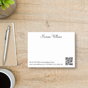 Post-it® entreprise de code qr minimaliste