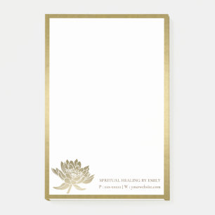 POST-IT® ENTREPRISE FLOTUS DE L'ÉLÉGANT FAUX GOLD LOTUS