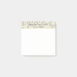 Post-it® Entreprise Géométrique Moderne Jaune et Gris
